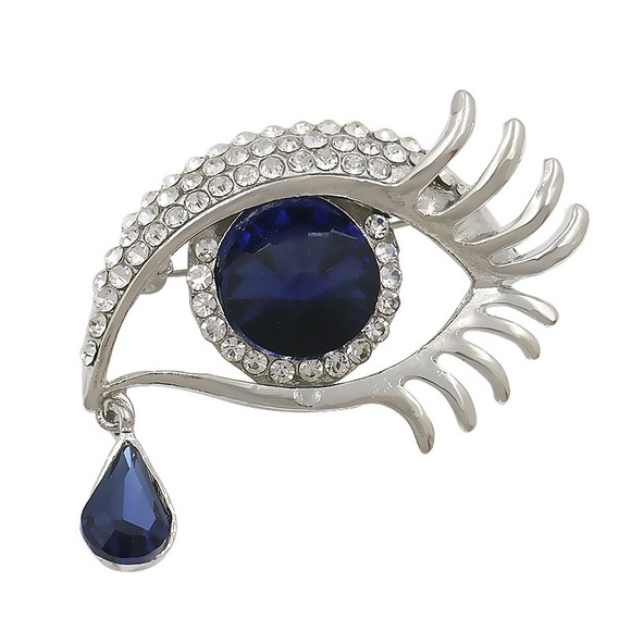 🔥2/$20 Evil Eye Brooch Rhinestone Evil Eye Pin Dali's Eye Pin Dali's Eye… - Picture 5 of 7